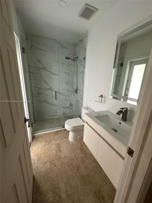Bathroom, Glass Shower, Interior, Marble Walls