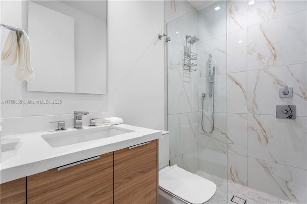 Bathroom, Glass Shower, Interior, Marble Walls