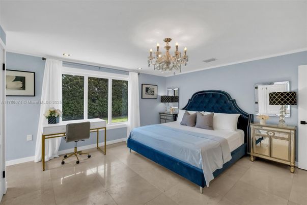 Bedroom, Chandelier, Home Office, Interior, Recessed Lighting