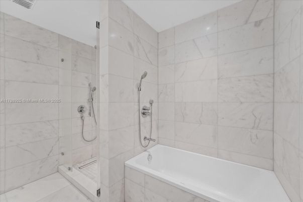 Bathroom, Glass Shower, Interior, Marble Walls