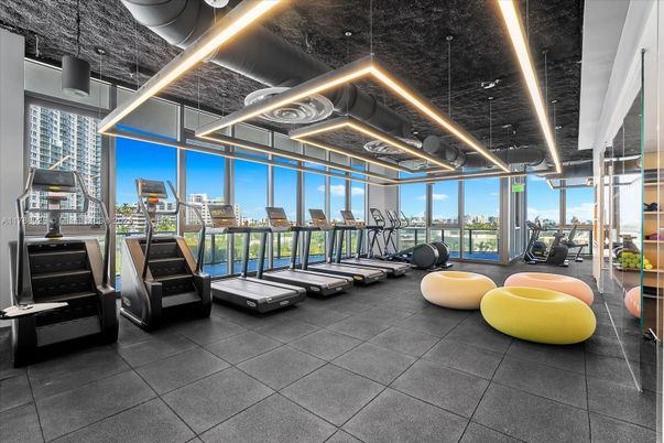 Fitness Equipment, Gym, Interior, Recessed Lighting