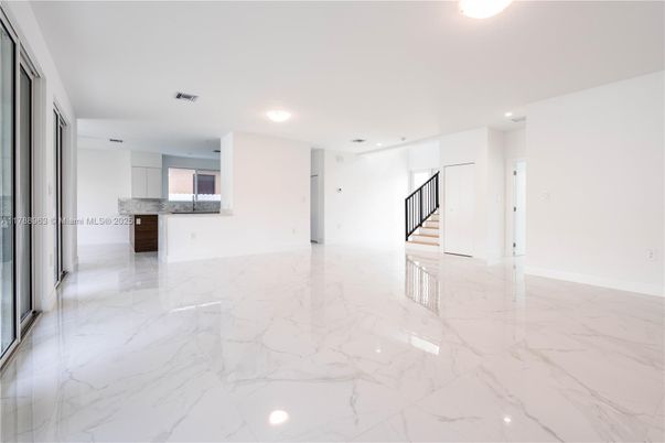 Empty room, Interior, Marble, Recessed Lighting