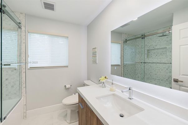 Bathroom, Dual Sink Vanities, Glass Shower, Interior, Marble