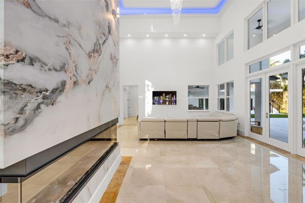 Interior, Living room, Marble Walls, Recessed Lighting