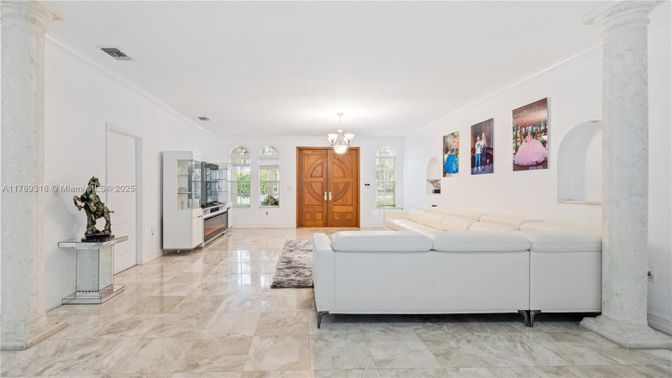 Chandelier, Interior, Living room, Marble