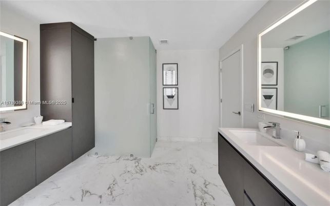Bathroom, Dual Sink Vanities, Interior, Marble