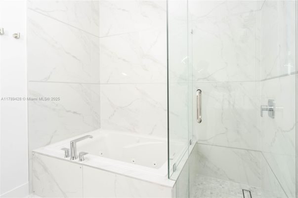 Bathroom, Glass Shower, Interior, Marble Walls