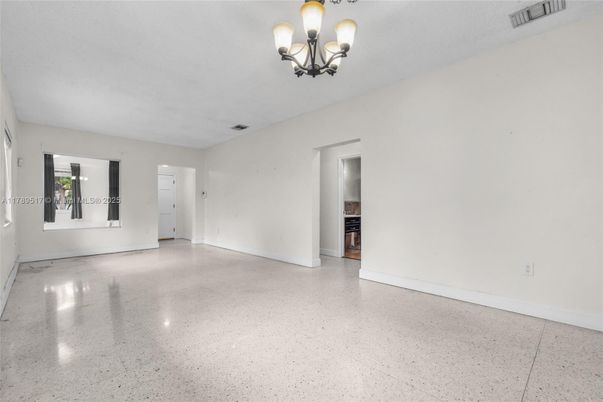 Chandelier, Empty room, Interior