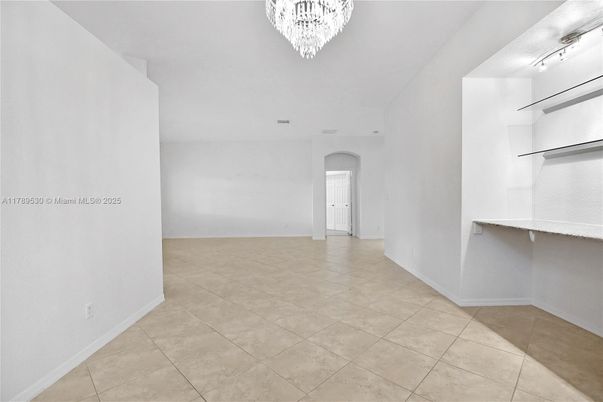 Chandelier, Empty room, Interior