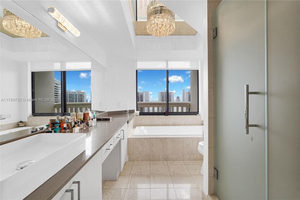 Bathroom, Chandelier, Dual Sink Vanities, Interior