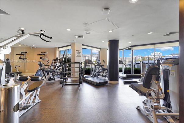 Fitness Equipment, Gym, Interior, Recessed Lighting