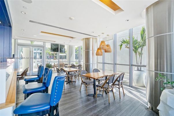 Dining room, Interior, Pendant Lights, Recessed Lighting, Wood Texture Flooring