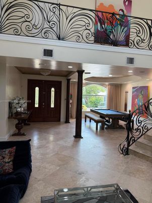 Billiard Table, Game Room, Interior, Recessed Lighting