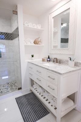 Bathroom, Dual Sink Vanities, Glass Shower, Interior
