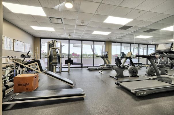 Fitness Equipment, Gym, Interior, Recessed Lighting