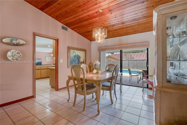 Chandelier, Dining room, Interior, Wooden Ceilings