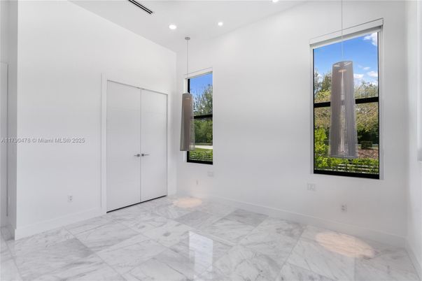 Empty room, Interior, Marble, Pendant Lights, Recessed Lighting