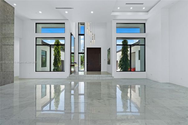 Empty room, Interior, Marble, Recessed Lighting