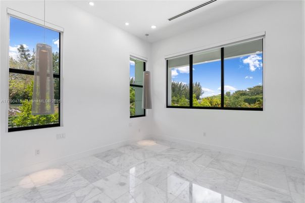Empty room, Interior, Marble, Pendant Lights, Recessed Lighting