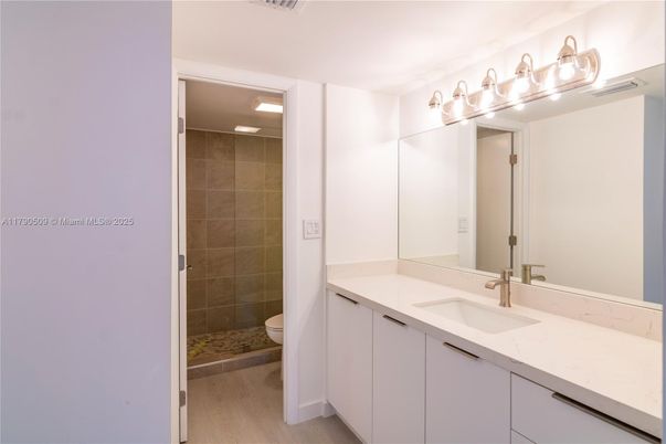 Bathroom, Glass Shower, Interior, Wood Texture Flooring
