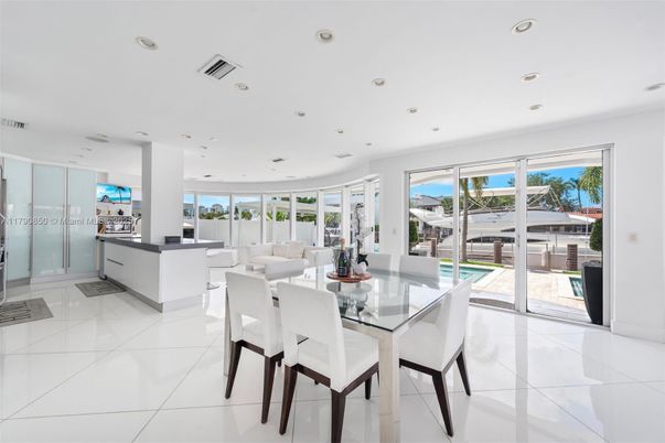 Dining room, Interior, Kitchen, Living room, Recessed Lighting, Stainless Steel Appliances