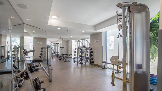 Fitness Equipment, Gym, Interior, Recessed Lighting