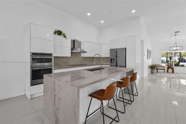 Interior, Kitchen, Pendant Lights, Recessed Lighting, Stainless Steel Appliances