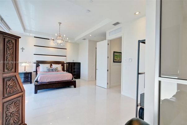 Bedroom, Chandelier, Interior, Recessed Lighting