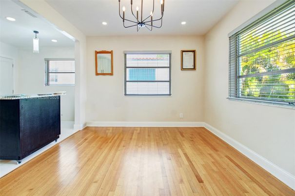 Empty room, Interior, Pendant Lights, Recessed Lighting, Wood Texture Flooring