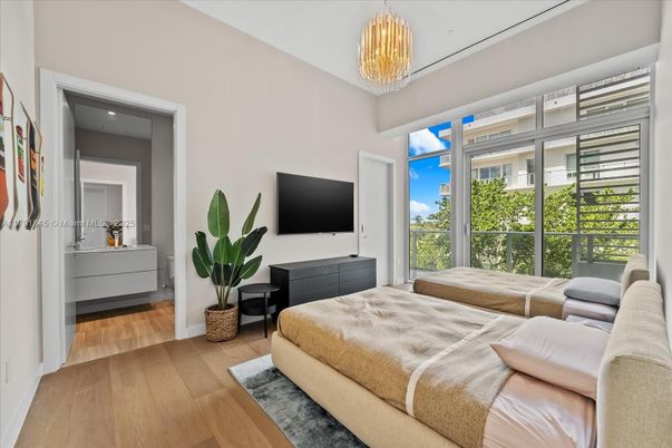 Bedroom, Chandelier, Interior, Wood Texture Flooring