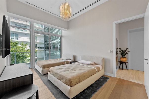 Bedroom, Chandelier, Interior, Wood Texture Flooring