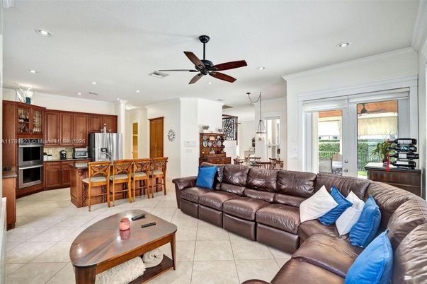 Dining room, Interior, Kitchen, Living room, Recessed Lighting, Stainless Steel Appliances