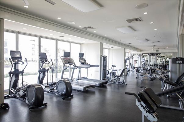 Fitness Equipment, Gym, Interior, Recessed Lighting