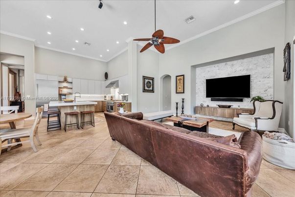 Interior, Kitchen, Living room, Recessed Lighting