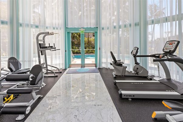 Fitness Equipment, Gym, Interior, Marble