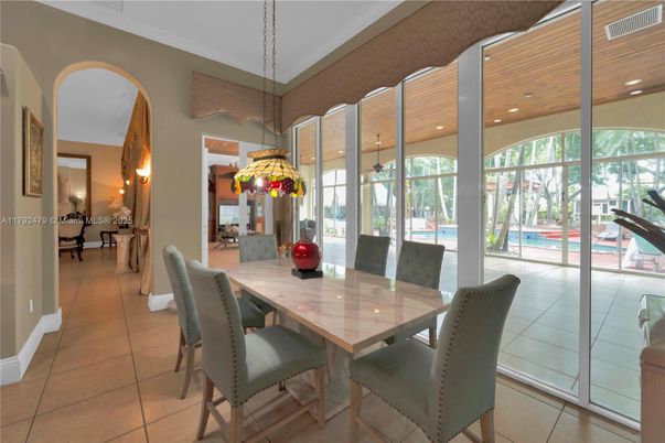 Dining room, Interior, Pendant Lights, Recessed Lighting, Wooden Ceilings