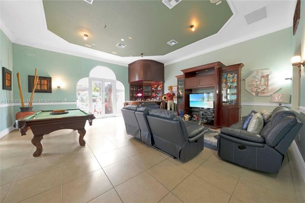 Billiard Table, Game Room, Interior, Living room, Recessed Lighting