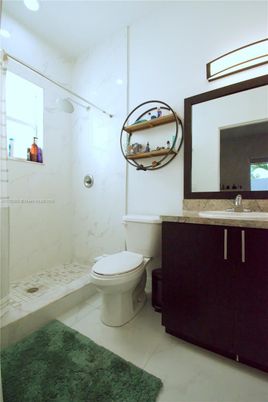 Bathroom, Interior, Marble Walls, Recessed Lighting