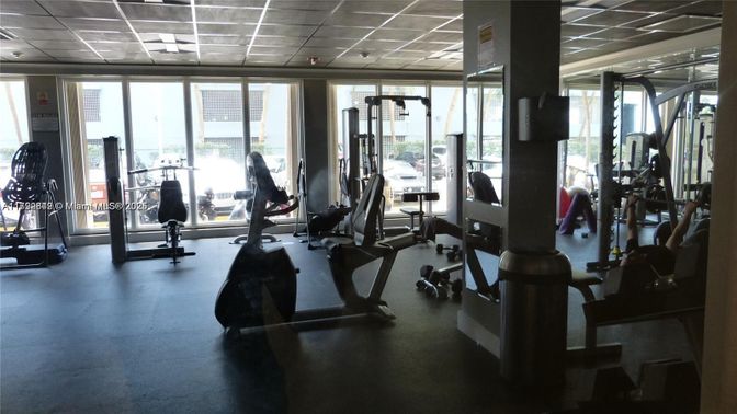 Fitness Equipment, Gym, Interior, Recessed Lighting