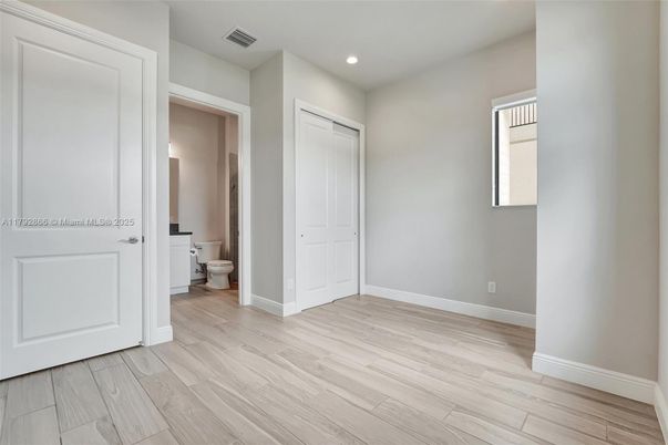 Bathroom, Empty room, Interior, Recessed Lighting, Wood Texture Flooring