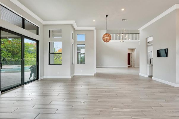 Interior, Pendant Lights, Recessed Lighting, Wood Texture Flooring