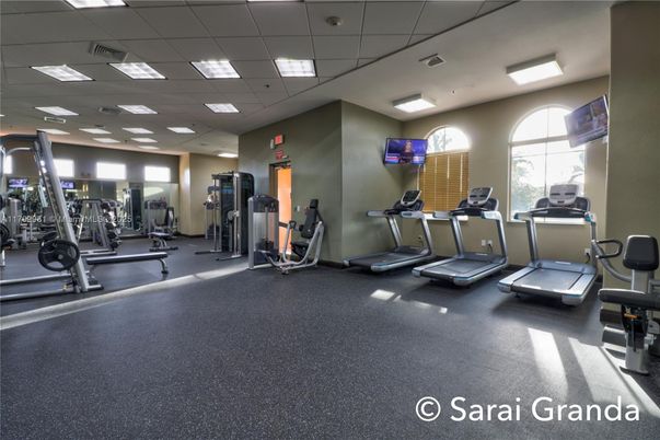 Fitness Equipment, Gym, Interior, Recessed Lighting