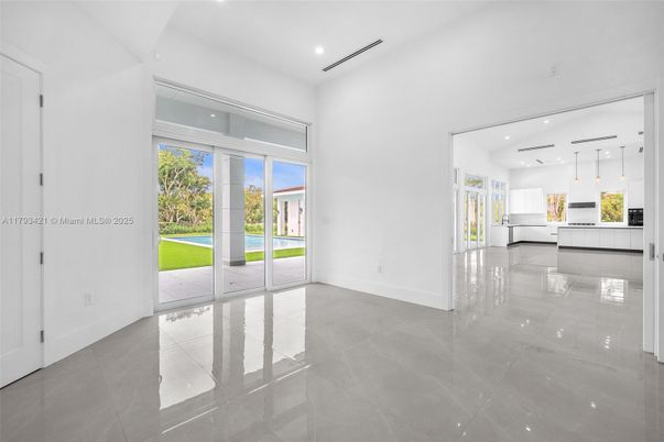 Empty room, Interior, Kitchen, Pendant Lights, Recessed Lighting