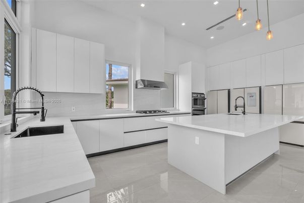 Interior, Kitchen, Pendant Lights, Recessed Lighting, Stainless Steel Appliances
