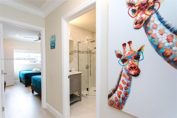 Bathroom, Bedroom, Glass Shower, Interior, Marble Walls, Recessed Lighting