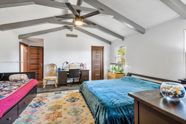 Bedroom, Home Office, Interior, Wooden Beams