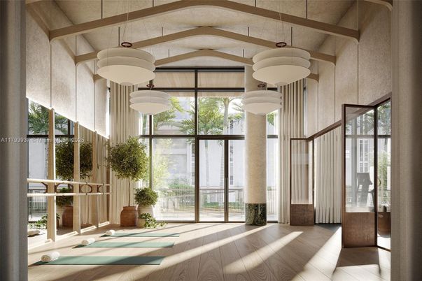Interior, Pendant Lights, Wood Texture Flooring