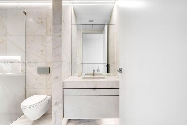 Bathroom, Interior, Marble Walls