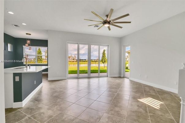 Empty room, Interior, Kitchen, Pendant Lights, Recessed Lighting