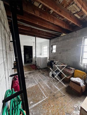 Interior, Stone Walls, Wooden Beams
